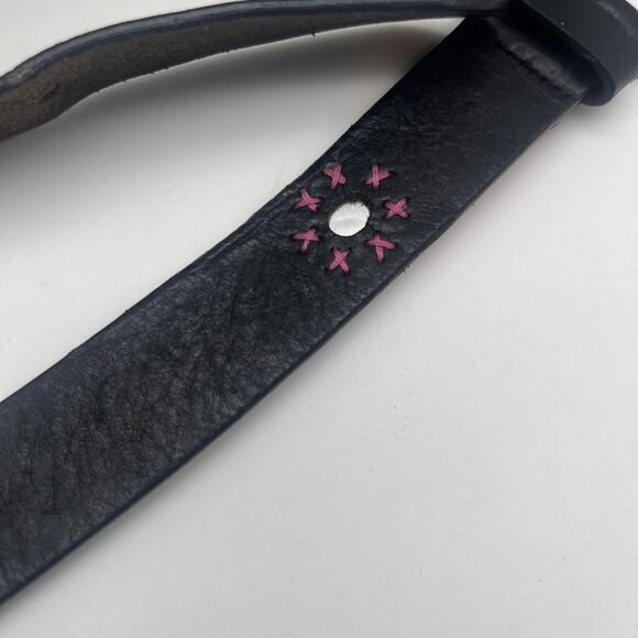 Xhilaration Vintage Genuine Leather Y2K Mirrored Belt 42“ - Picture 5 of 8